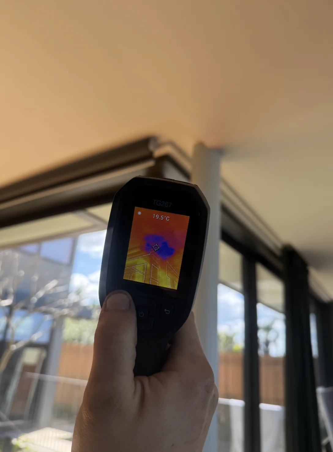 Thermal imaging used as one leak-detection tool